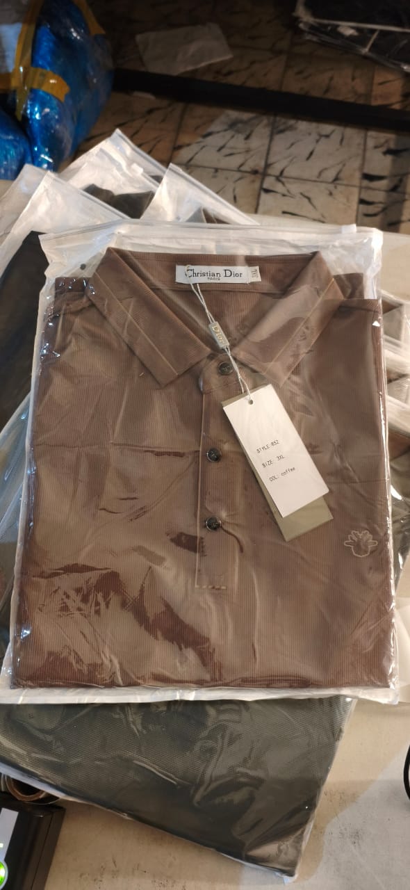 POLO SEDA DIOR CAFE LOGO CONTORNO